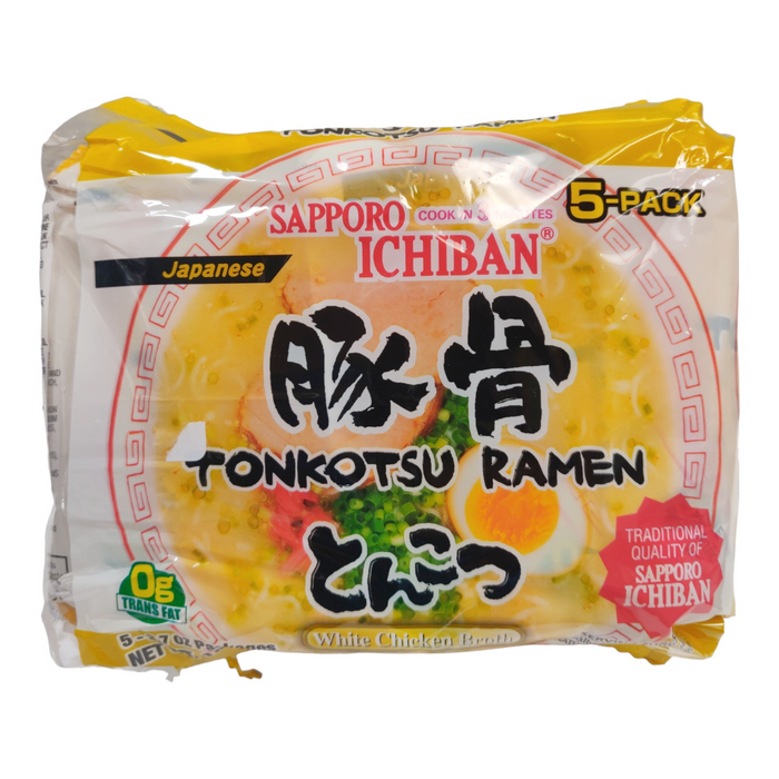日本札幌豚骨拉麵 - Sapporo Ichiban Tonkotsu Ramen Noodles 5-ct