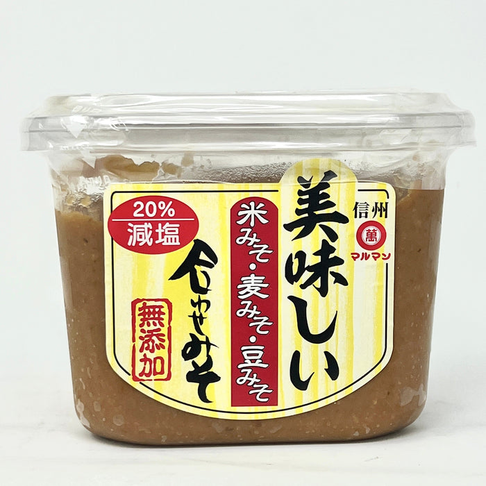 日本信州減鹽味噌 - Maruman Oishii Awase Miso Paste 700g