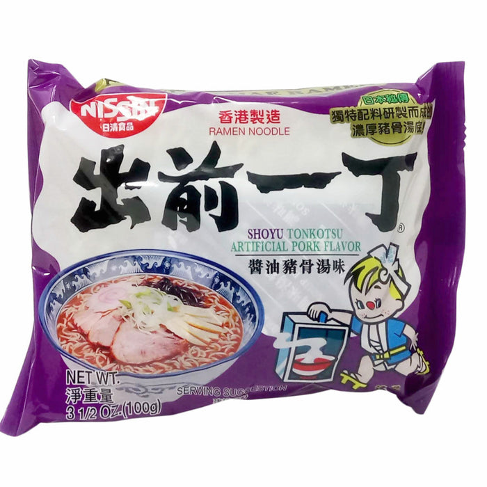 出前一丁拉麵醬油豬骨 - Nissin Tonkotsu Soy Sauce Flavor Noodles 5-ct