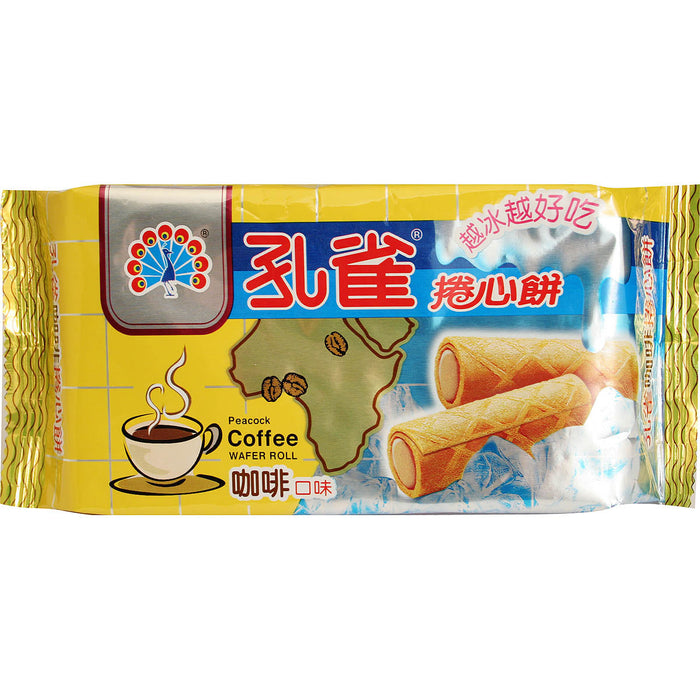 孔雀捲心酥(咖啡) - Peacock Wafer Roll Coffee 2.22oz
