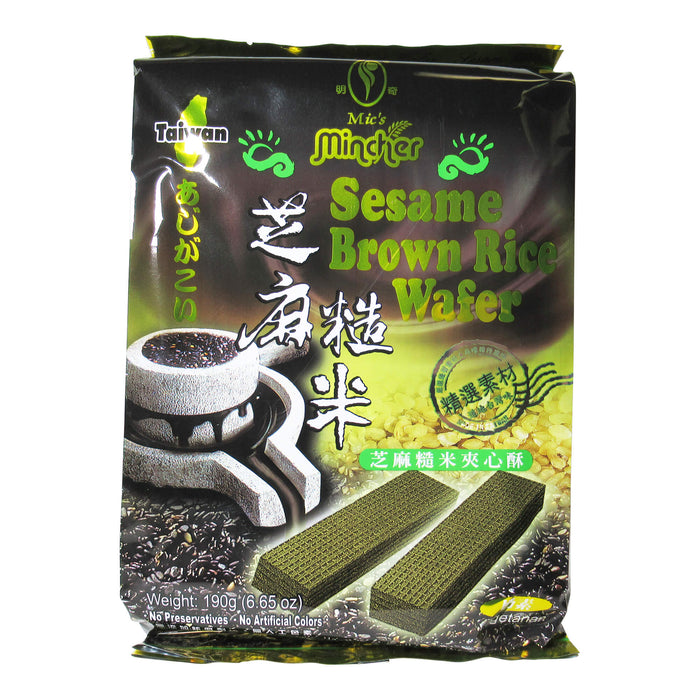 明奇芝麻糙米夾心酥 - Mincher Sesame Brown Rice Wafer