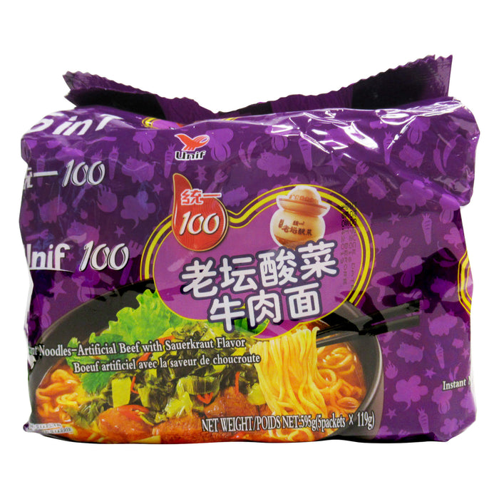 統一酸菜牛肉麵 - Tung-I Mustard Noodles 5-ct