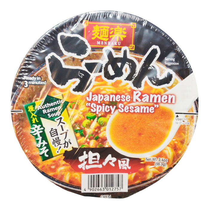 日本麵樂辣味麻油拉麵 - Hikari Menraku Spicy Sesame Ramen Cup Noodle