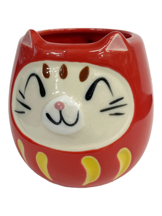 Mug - Red Daruma Cat