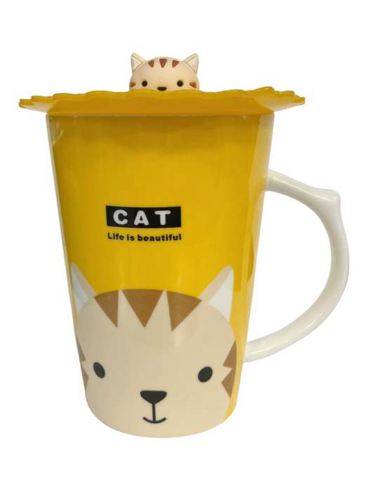 Eco Cup - Cat Yellow w/Lid