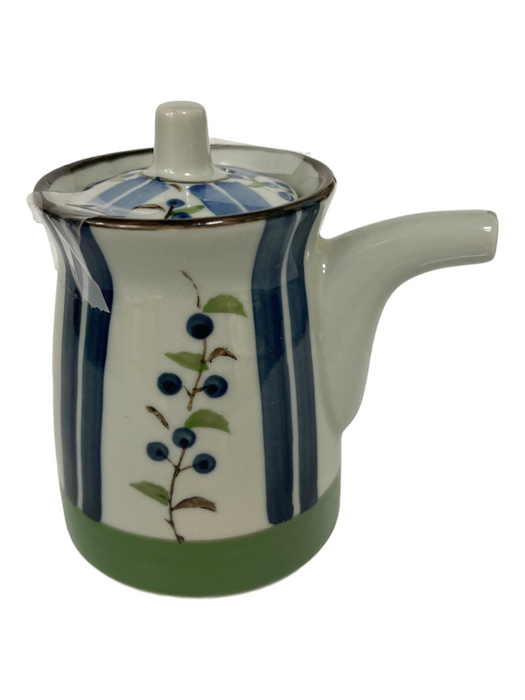 Sauce Container - White w/ Blue Stripes