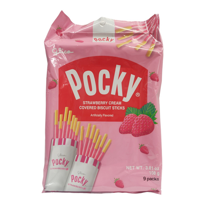 百吉草莓餅乾 - Pocky Strawberry Stick 9-ct