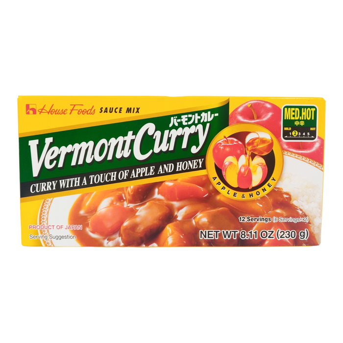 日本佛蒙特咖哩塊(中辛) - Vermont Curry Sauce Mixed M/Hot 230g