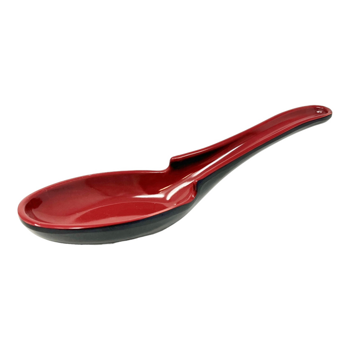 紅黑塑膠湯匙 - Red & Black Round Soup Spoon 6