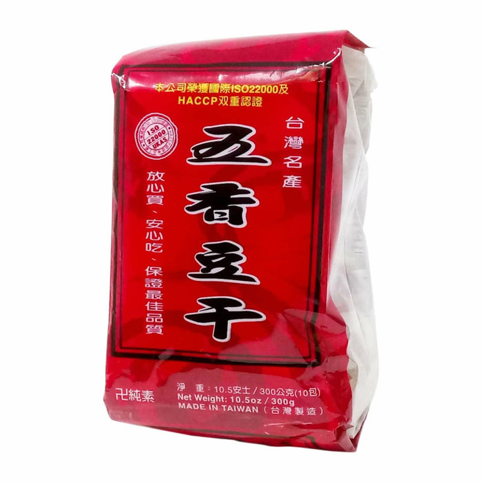 德昌紅標豆干 - Te Chang Five Spice Tofu Cake Snack 10-ct