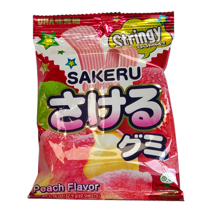 UHA SAKERU GUMMY WHT PEACH 7-ct