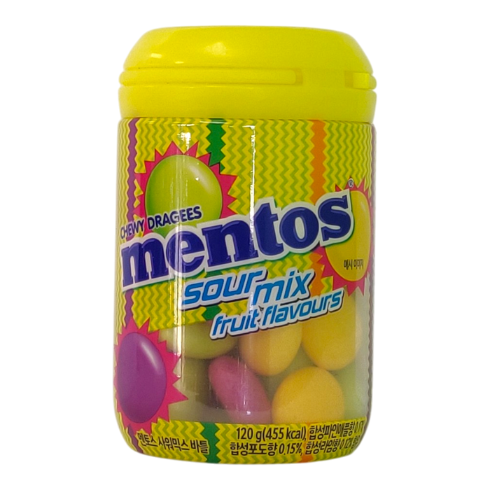 MENTOS CHEWY DRAGEES SOUR MIX FRUIT FLAVOR 120g