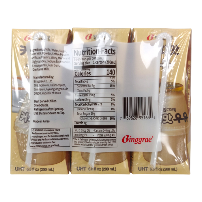 Binggrae Coffee Flavored Milk 6-ct