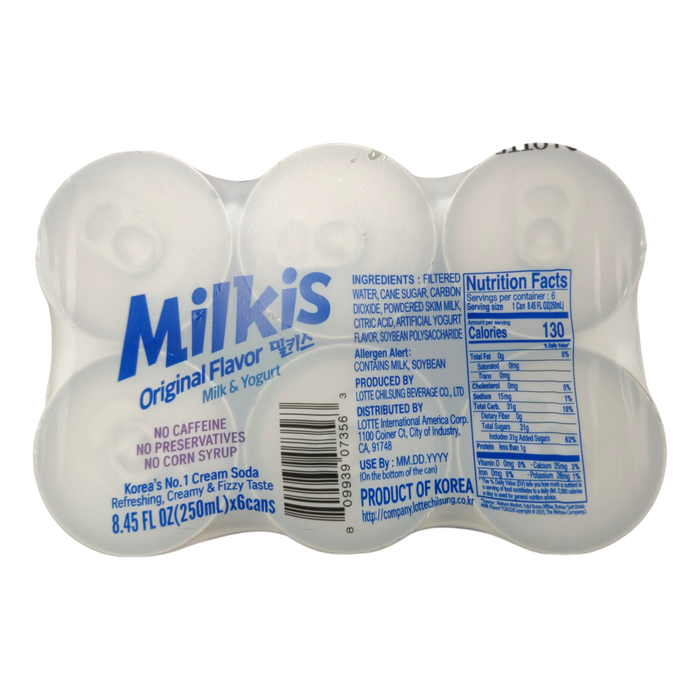 樂天乳酸飲料 - Lotte Milkis Original Soft Drink 6-ct