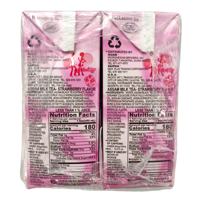 Assam Milk Tea Strawberry Flavor 6-ct