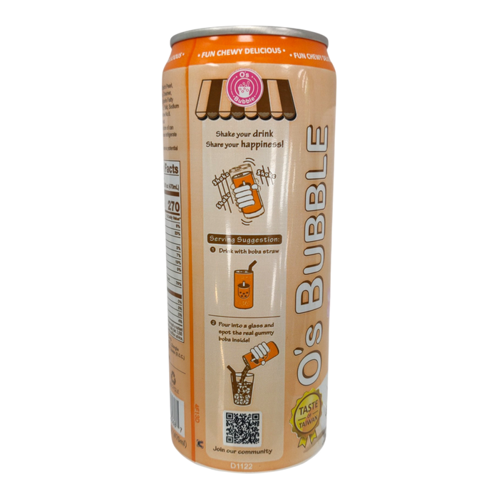 O'S Gummy Boba Latte Thai Tea Can 470 Ml