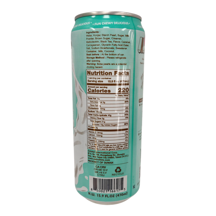 O'S Gummy Boba Latte Brown Sugar 470Ml
