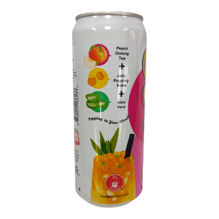O'S Bubble Peach Oolong Tea Boba 480Ml