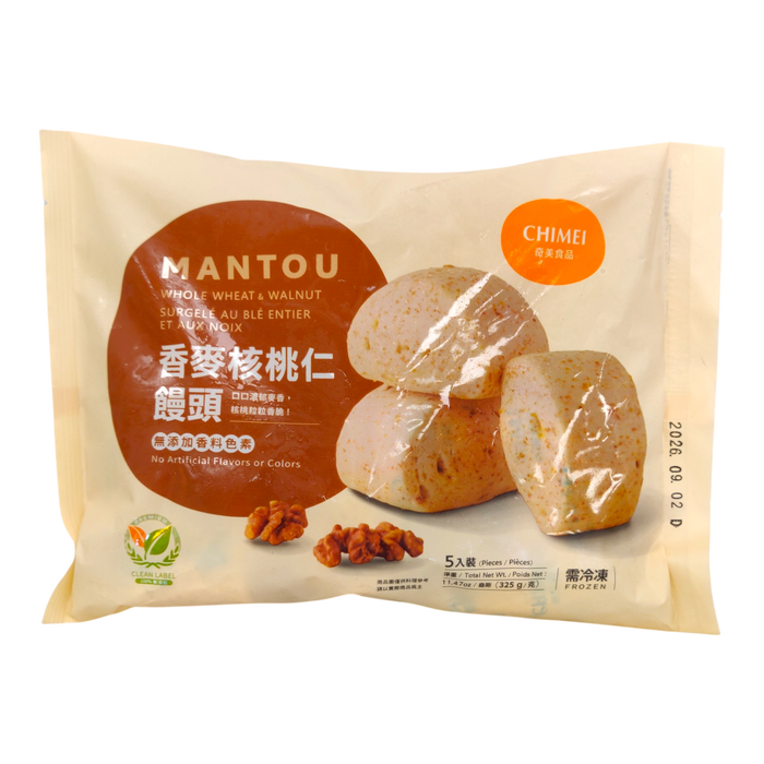 奇美核桃饅頭 - Chimei Fz Whole Wheat Walnut Bun 5-ct