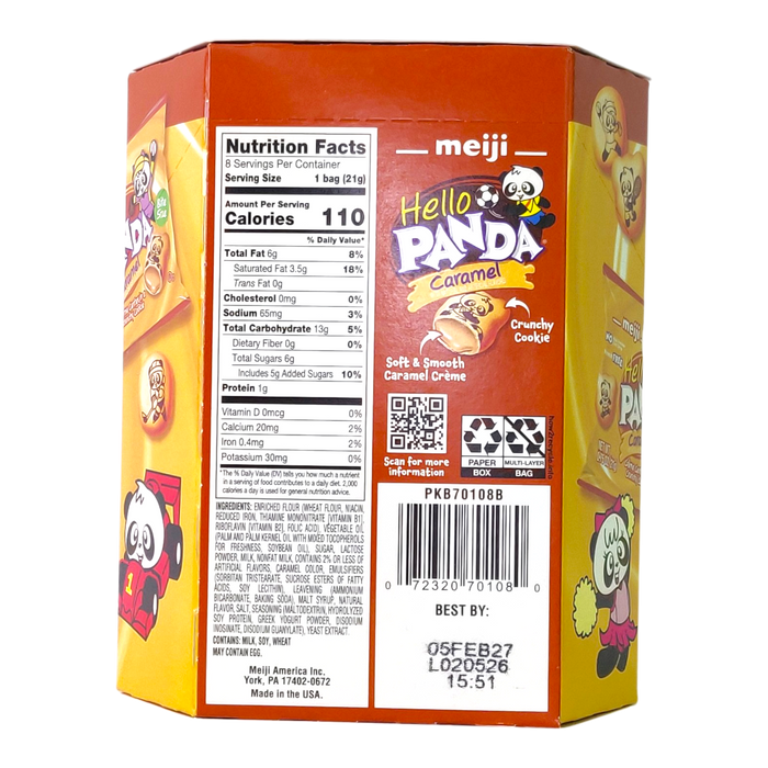 Meiji Hello Panda Caramel 8-ct