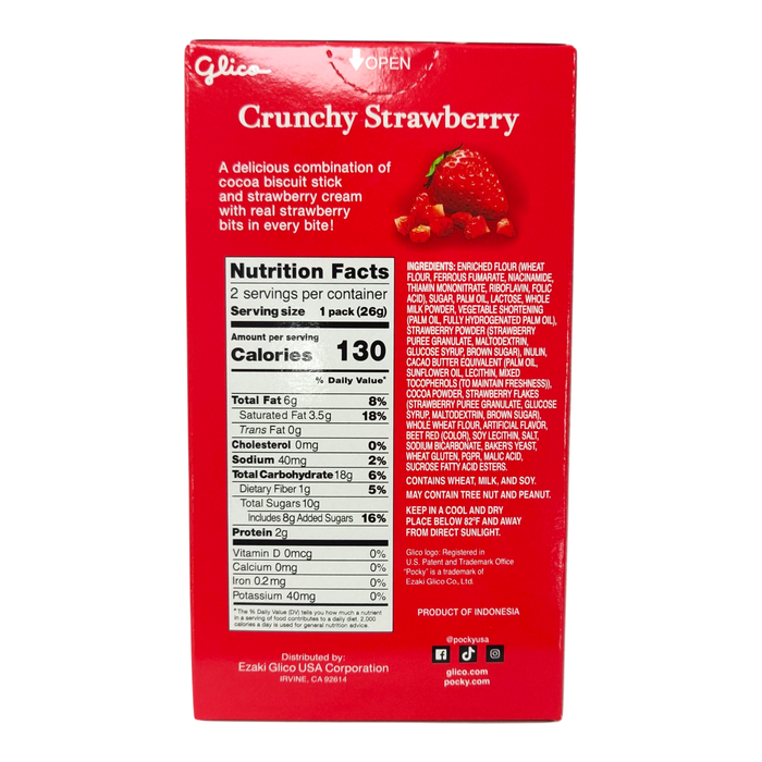 百吉餅乾草莓 - Pocky Crunchy Strawberry 2-ct