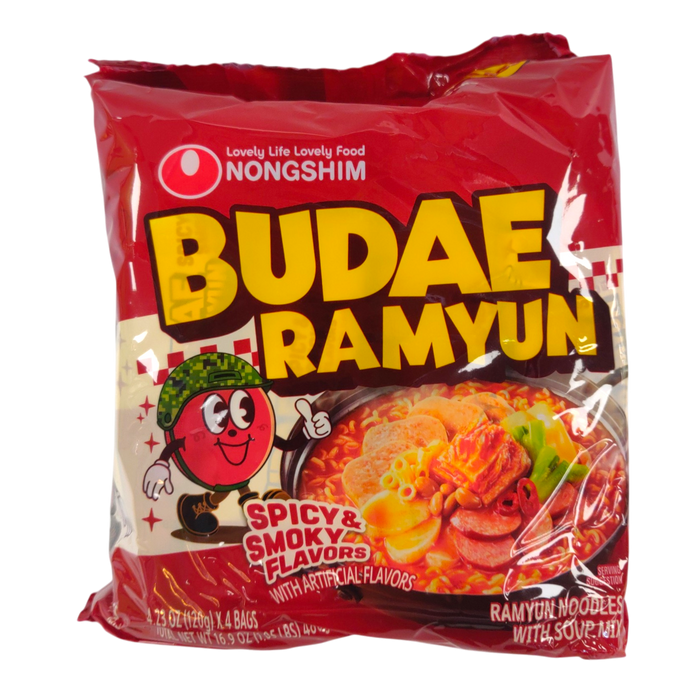 Nongshim Budae Spicy & Smoky Flavor Ramen 4-ct