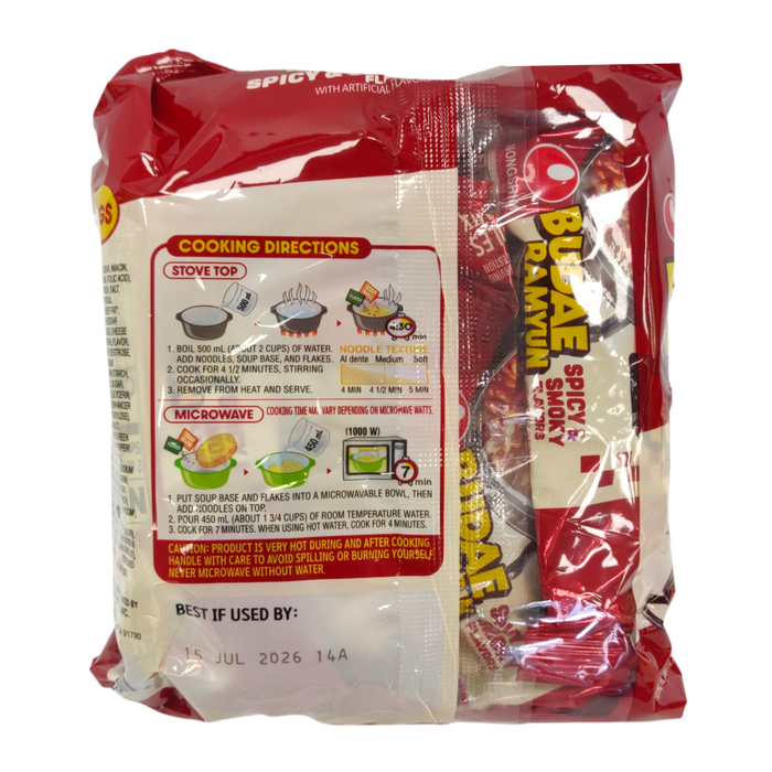 Nongshim Budae Spicy & Smoky Flavor Ramen 4-ct