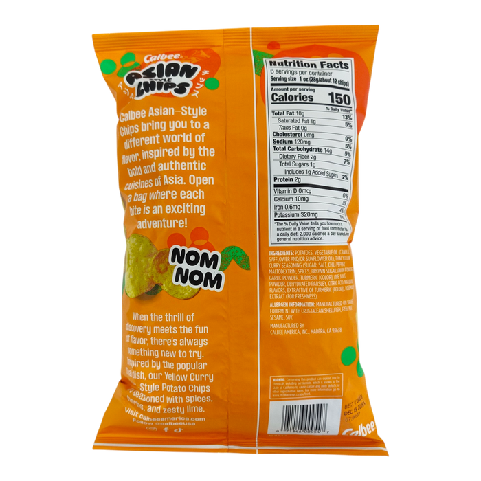Calbee Asian Chips Thai Ylw Curry
