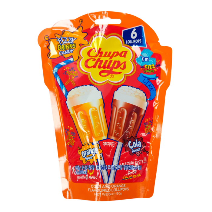 Chupachups Fizzy Drinks Candy (Orange & Cola)
