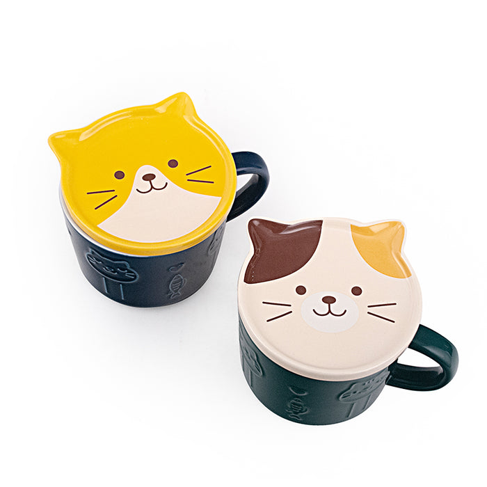 Ceramic Mug W/Lid Kitty