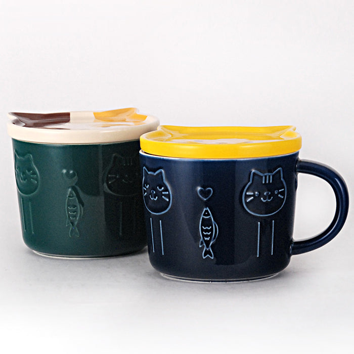 Ceramic Mug W/Lid Kitty