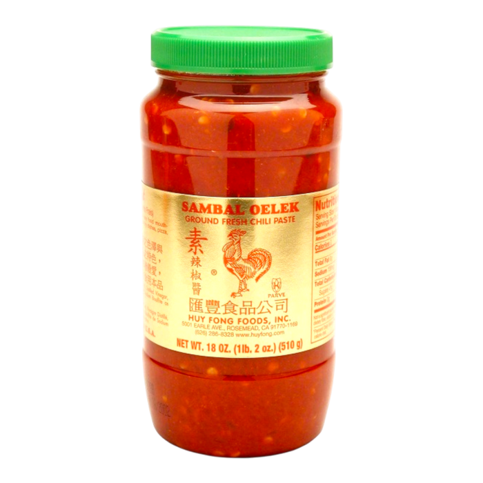 匯豐雞牌素辣醬 - Sambal Oelek Chili Paste 18Oz
