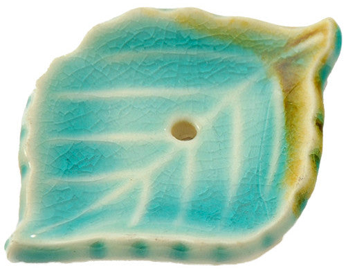 INCENSE HOLDER- BLUE LEAF 2.25"x1.75"