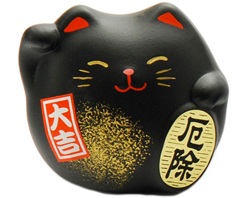 LUCKY CAT-BK 2.25"H