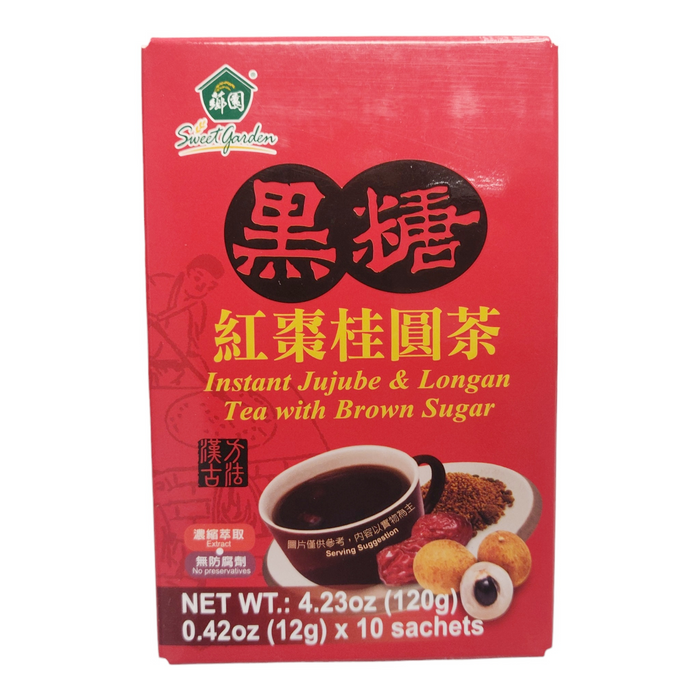 薌園黑糖紅棗桂圓茶 - Instant Jujube & Longan Tea with Brown Sugar 10-ct