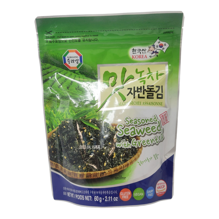 韓國王烤海苔(素) - Surasang Korean Seaweed w/Greentea 60g