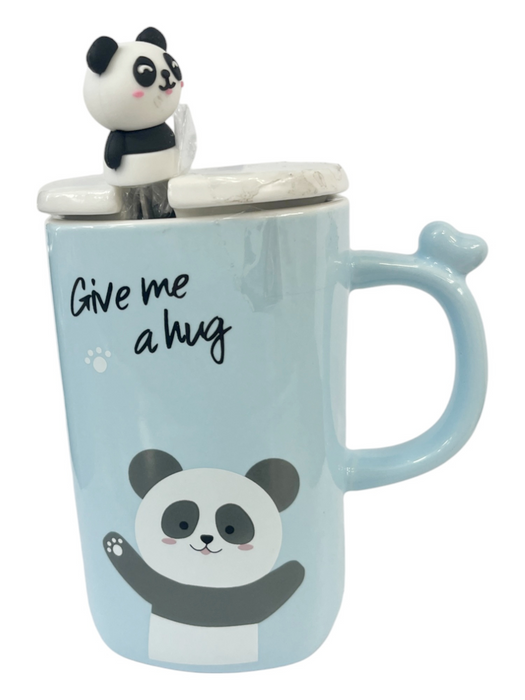 Mug - Panda Blue W/Lid Handle