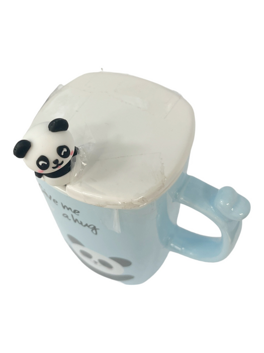 Mug - Panda Blue W/Lid Handle
