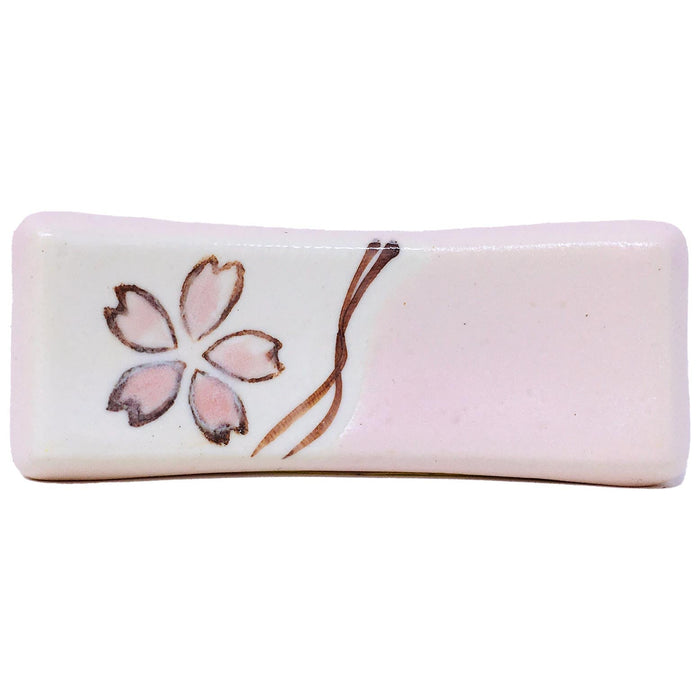 日式陶瓷筷架(粉) - Chopstick Rest Pink Flower 2.5"L