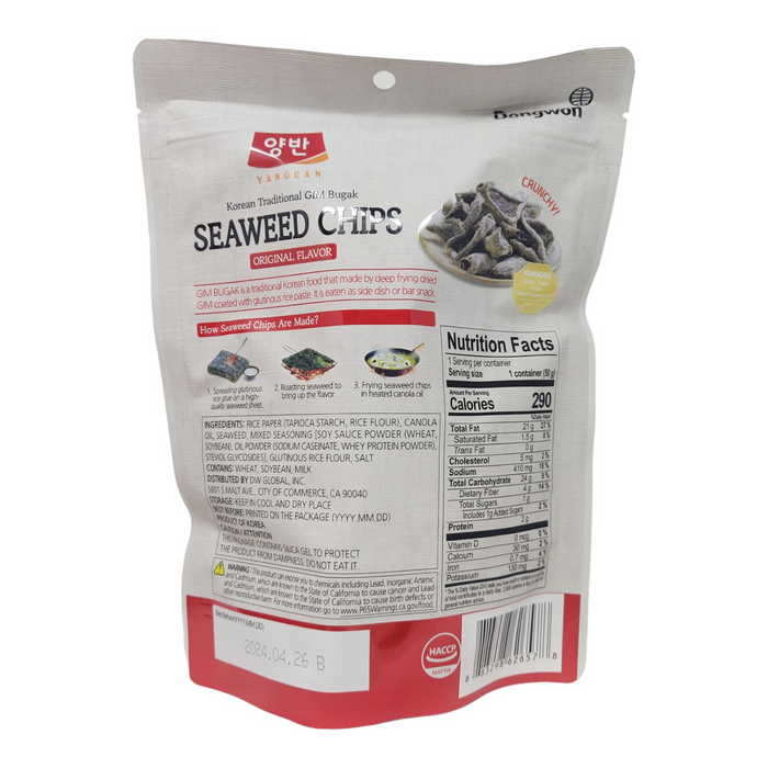 Yangban Seaweed Chip Original 50g