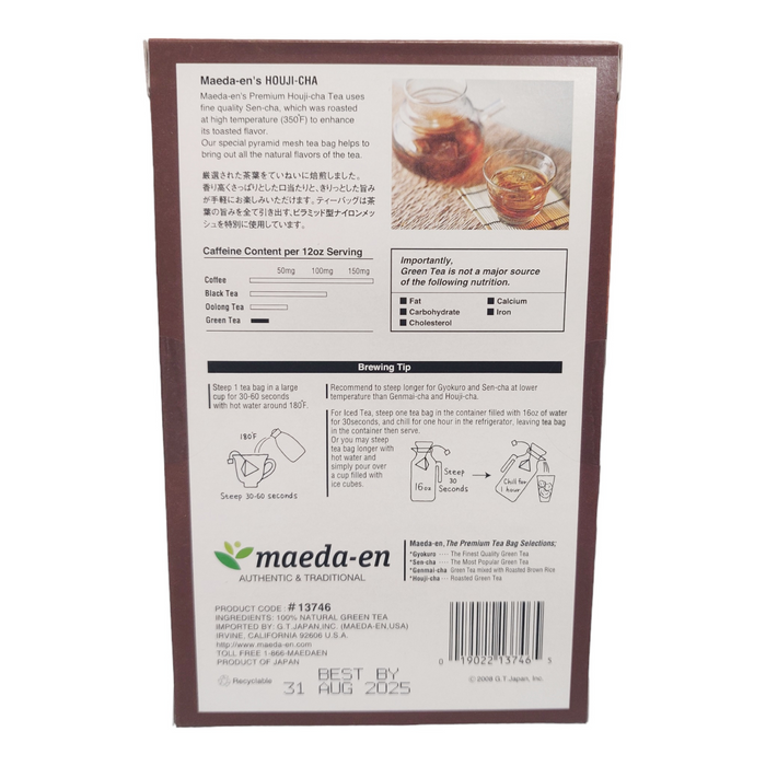 Maeda-En Houji-Cha Premium Tea Bag 10-ct
