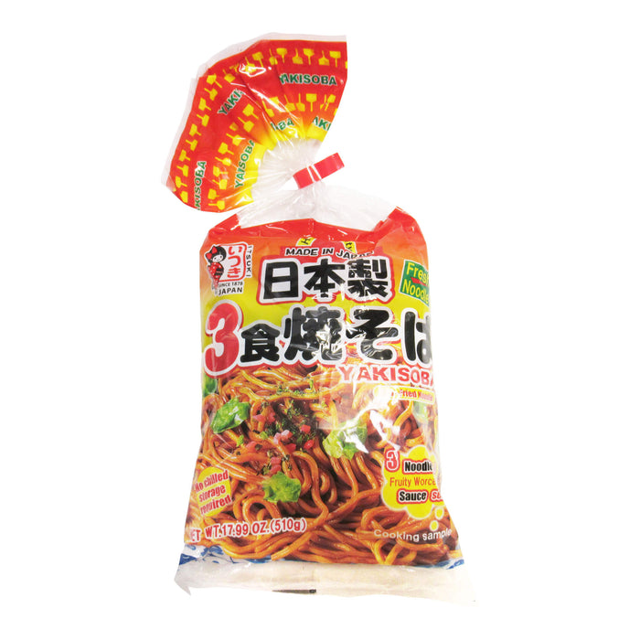日本五木鐵板麵 - Itsuki Foods Yakisoba Stir Fried Noodle 3-ct