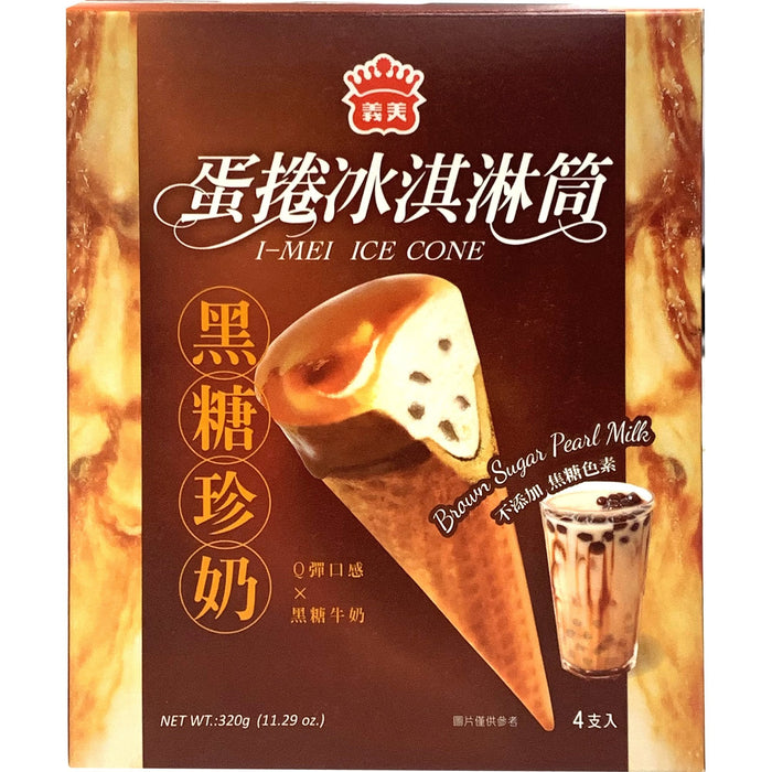 義美黑糖珍奶冰蛋捲 - IMEI Bubble Tea Ice Cream Cone 4-ct