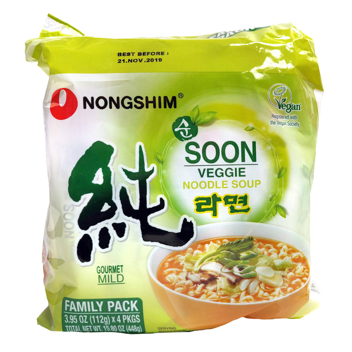 農心蔬菜麵 - Nongshim Soon Veggie Noodles 4-ct