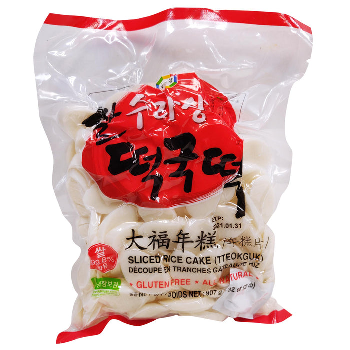 韓國三進年糕片 -  Surasang Korean Rice Cake Sliced 2 lbs