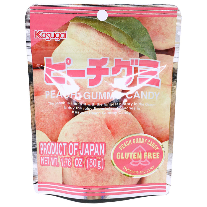 日本春日井水蜜桃軟糖 - Kasugai Peach Gummy Candy 50g