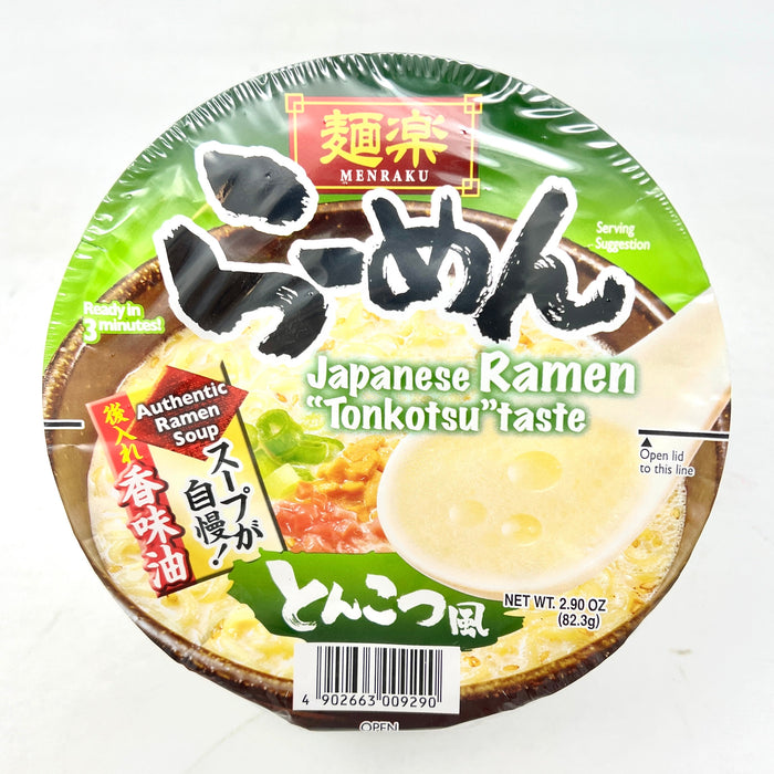 日本麵樂豚骨泡麵 - Menraku Tonkotsu Flavor Ramen Bowl