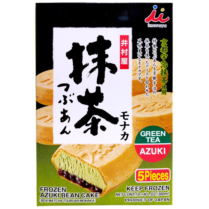 井村屋三明治雪糕 - Imuraya Matcha Red Bean Monaka Ice Cream 5-ct