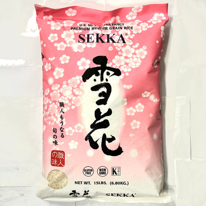 雪花白米 - Sekka Sticky White Rice 15 lbs (Medium Grain)