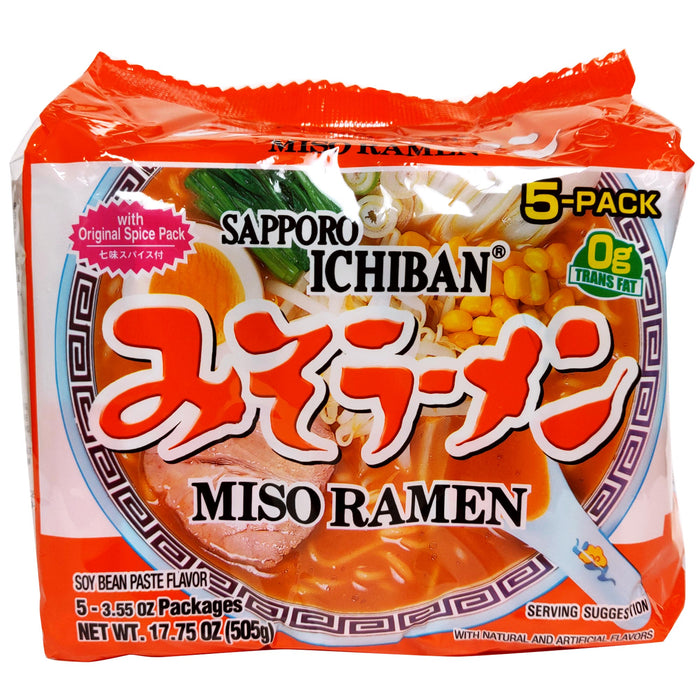 日本札幌味噌拉麵 - Sapporo Ichiban Miso Ramen Noodles 5-ct